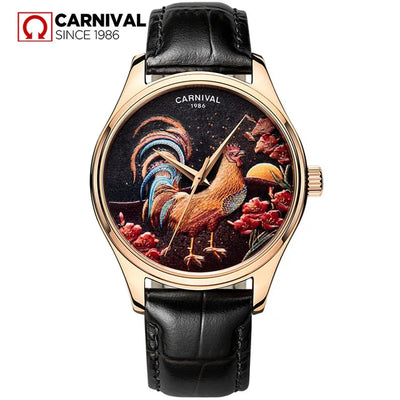 CARNIVAL Automatic Watch Rooster