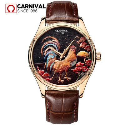 CARNIVAL Automatic Watch Rooster