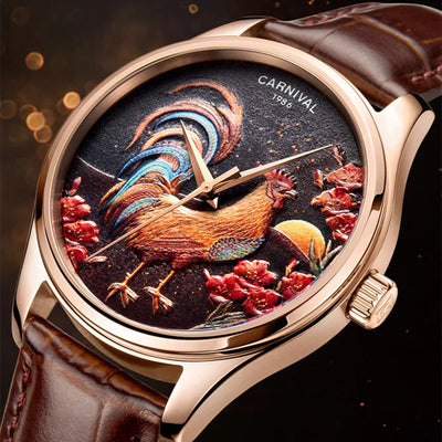 CARNIVAL Automatic Watch Rooster